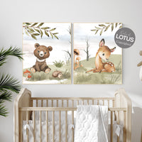Animal nursery decor, woodland nursery prints, jungle animals, gender neutral nursery, Woodland Nursery, animal prints, deer, bear