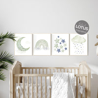 Boy nursery decor, Sage green nursery decor, green and navy nursery, rainbow nursery, green nursery, boy nursery wall decor, navy nursery