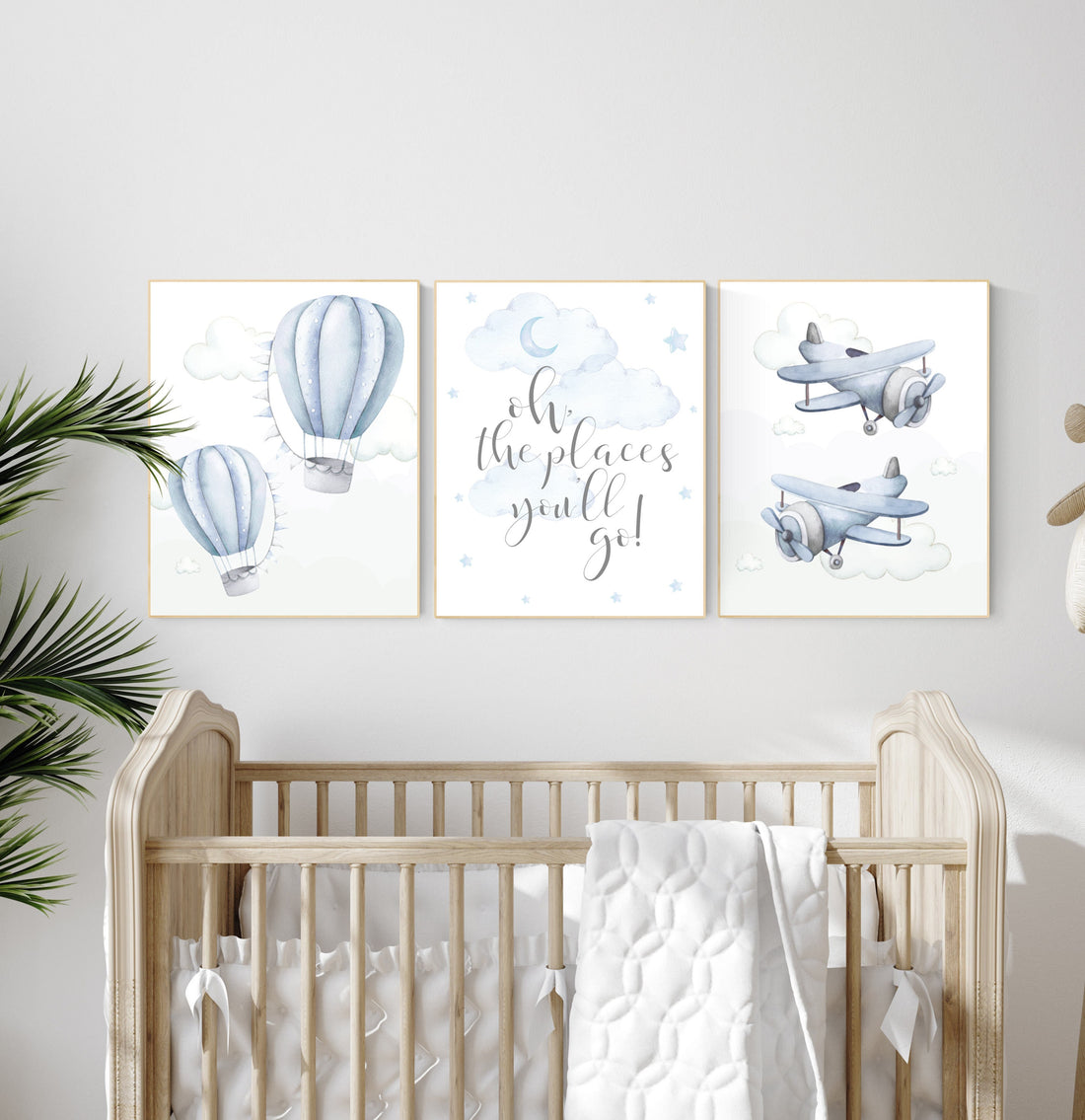 Nursery decor boy adventure, adventure nursery, travel theme nursery, hot air balloon nursery, plane nursery, boys room decor