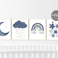 Boy nursery decor, Navy nursery decor, navy and green nursery, rainbow nursery, navy blue nursery, boy nursery wall decor, navy nursery