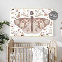 Boho nursery, butterfly nursery decor, girl nursery decor boho, butterfly print wall art, Nursery wall art girl boho, floral nursery