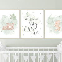 Nursery decor gender neutral, sage green nursery, bear nursery, green nursery, gender neutral nursery, sage green, baby room decor, bear