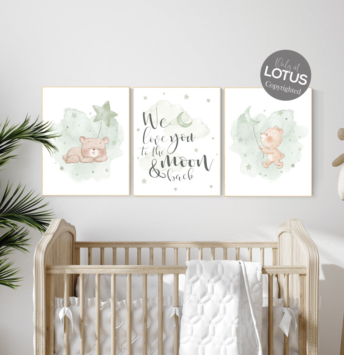 Nursery decor gender neutral, sage green nursery, bear nursery, green nursery, gender neutral nursery, sage green, baby room decor, bear