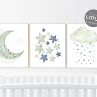 Boy nursery decor, Sage green nursery decor, green and navy nursery, rainbow nursery, green nursery, boy nursery wall decor, navy nursery