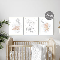 Nursery decor bear, nursery decor boy, bear nursery print, teddy bear decor, nursery wall art animals, boy nursery art, grey nursery, gray