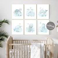 Nursery decor under the sea, ocean nursery, nursery decor boy nautical, nursery decor nautical, sea theme nursery decor, fish, whale, sea