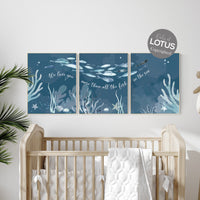 Under the sea wall art, Ocean nursery decor, Nautical nursery print set, under the sea nursery, gender neutral nursery, ocean, nautical