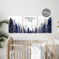 Woodland Nursery Decor, Baby Boy Nursery, Mountain Nursery, Adventure Awaits Print, Nursery decor boy, woodland nursery, navy gold
