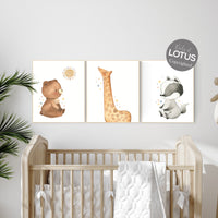 Nursery decor woodland, Woodland Nursery Wall Art, Woodland Print Set, animal prints, Woodland Animal Prints, gender neutral nursery