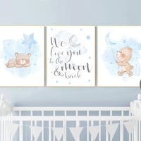 Boy nursery decor, Nursery decor bear, bear nursery print, teddy bear decor, boy nursery wall decor, boy nursery ideas, teddy bear