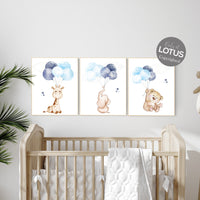 Nursery decor boy, blue nursery, navy blue nursery, blue nursery, animal prints for nursery decor, elephant nursery, nursery prints