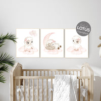 Nursery decor lambs, sheep nursery, girl nursery, blush nursery, girls room decor, sheep print for nursery, nursery wall art, lamb nursery