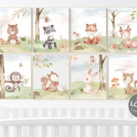 Woodland nursery decor, animals prints, gender neutral nursery, jungle animals, gender neutral nursery, Woodland Nursery, woodland animals