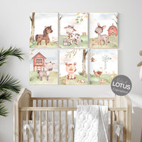 Nursery wall art animals, farm animals, farm nursery, nursery prints gender neutral, animals prints, farm themed nursery, Farm animals print