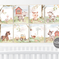Nursery wall art animals, farm animals, farm nursery, nursery prints gender neutral, animals prints, farm themed nursery, Farm animals print