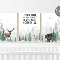 Nursery wall art woodland, forest nursery, woodland nursery prints, adventure nursery, sage green, green nursery, gender neutral nursery