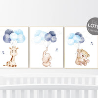 Nursery decor boy, blue nursery, navy blue nursery, blue nursery, animal prints for nursery decor, elephant nursery, nursery prints