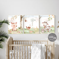 Nursery wall art animals, farm animals, farm nursery, nursery prints gender neutral, animals prints, farm themed nursery, Farm animals print