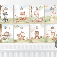 Woodland animal nursery, Woodland nursery decor, animals prints, gender neutral nursery, jungle animals, woodland animals, forest animals