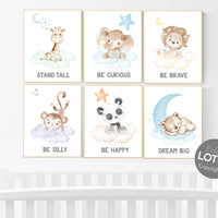 Nursery decor animals, animals prints, nursery art woodland, nursery prints gender neutral, animal nursery, safari animals, jungle animals