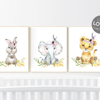Nursery decor woodland, Woodland Nursery Wall Art, Woodland Print Set, animal prints, Woodland Animal Prints, gender neutral nursery