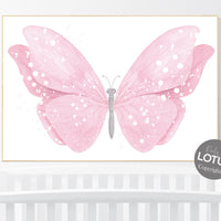 Nursery decor girl butterfly, pink butterfly, Butterfly Nursery Art, girls room, butterfly prints, Butterfly Art, pink nursery wall art