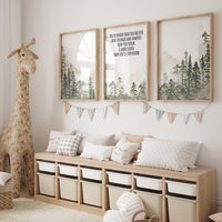 Nursery decor mountain, nursery wall art, tree nursery decor, adventure theme nursery, forest, sage green, beige, woodland nursery