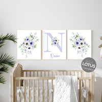 Nursery decor purple, Nursery decor girl purple, in a field of roses she is a wildflower, lavender nursery, lilac nursery, girls room