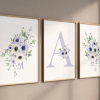 Purple flower nursery decor, Nursery decor girl purple, nursery decor girl flower, lavender nursery, lilac nursery, girls room decor purple
