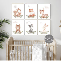 Woodland nursery decor, Animal prints, jungle animals, Woodland Nursery, woodland animal prints, boy nursery, girl nursery, woodland