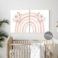 Nursery decor rainbow, Boho Rainbow Set, blush pink nursery, Nursery Decor boho, girl nursery Ideas, rainbow nursery, girls room decor