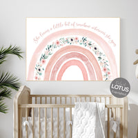Nursery decor rainbow, Boho Rainbow Set, blush nursery, Nursery Decor boho, blush pink, rainbow nursery, flower nursery, wildflower nursery