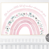 Nursery decor rainbow, Boho Rainbow Set, pink nursery, Nursery Decor boho, rainbow nursery, flower nursery, wildflower nursery, girls room