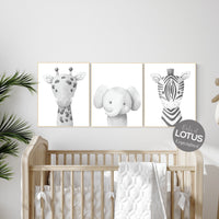 Animals Nursery Prints, Safari Nursery Wall Art,Nursery wall art animals, gender neutral nursery, Woodland Nursery Decor, animal prints