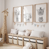 Animals Nursery Prints, Safari Nursery Wall Art,Nursery wall art animals, gender neutral nursery, Woodland Nursery Decor, animal prints