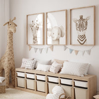 Nursery wall art animals, gender neutral nursery, Animals Nursery Prints, Woodland Nursery Decor, Safari Nursery Wall Art