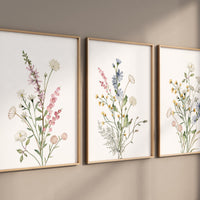 Wildflower Nursery Print: Vintage Floral, Botanical Wall Art