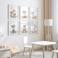 Woodland nursery decor, Animal prints, jungle animals, Woodland Nursery, woodland animal prints, boy nursery, girl nursery, woodland