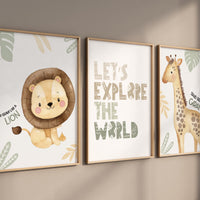 Nursery wall art animals, gender neutral nursery, Animals Nursery Prints, Woodland Nursery Decor, Safari Nursery Wall Art, animal prints