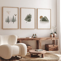 Boho nursery, green nursery, gender neutral nursery, leaves prints, boho prints, home decor, green prints, sage green, minimal prints