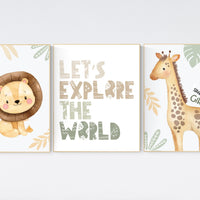 Nursery wall art animals, gender neutral nursery, Animals Nursery Prints, Woodland Nursery Decor, Safari Nursery Wall Art, animal prints