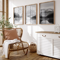 Landscape print, mountain wall art, nature prints, landscape wall art, neutral wall art prints, gray nursery, forest decor, nursery decor