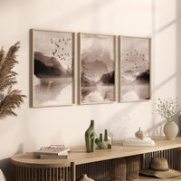 Landscape print, mountain wall art, earth colors, landscape wall art, neutral wall art prints, beige prints, nature prints for nursery