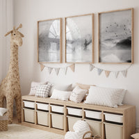 Landscape print, mountain wall art, nature prints, landscape wall art, neutral wall art prints, gray nursery, forest decor, nursery decor