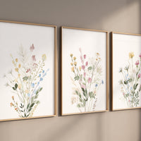 Wildflower Nursery Print: Boho Botanical Wall Art