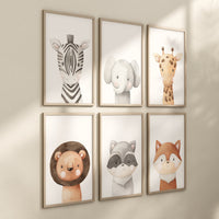 Nursery wall art animals, gender neutral nursery, Animals Nursery Prints, Woodland Nursery Decor, Safari Nursery Wall Art, animal prints