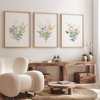 Boho Nursery wall art, Wildflower Nursery Decor, Floral Nursery, Girl Nursery Decor, flower nursery, Botanical Print, home decor