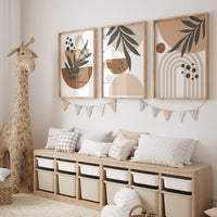 Boho abstract print, Boho Wall Decor, earth colors, boho nursery, rainbow nursery, Mid Century Print, gender neutral, Abstract Art