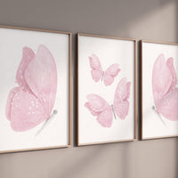 Nursery decor girl butterflies, Butterfly Nursery Art, Girl Nursery Art, Butterfly Nursery Decor for Baby Girl, Butterfly Art, light pink