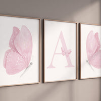 Nursery decor girl butterflies, Butterfly Nursery Art, Girl Nursery Art, Butterfly Nursery Decor for Baby Girl, Butterfly Art, light pink